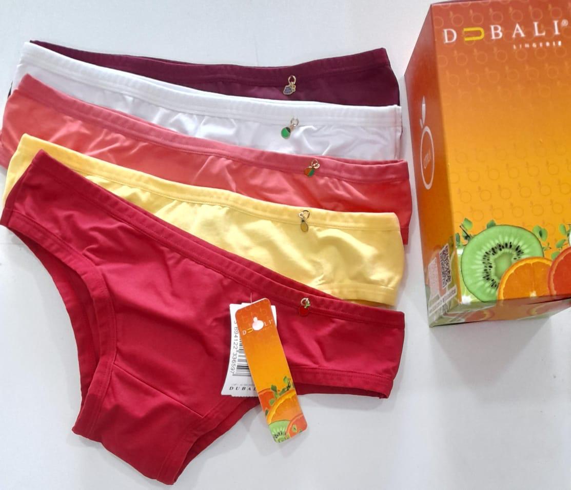 Calcinha Fruit Básica, Kit com 5