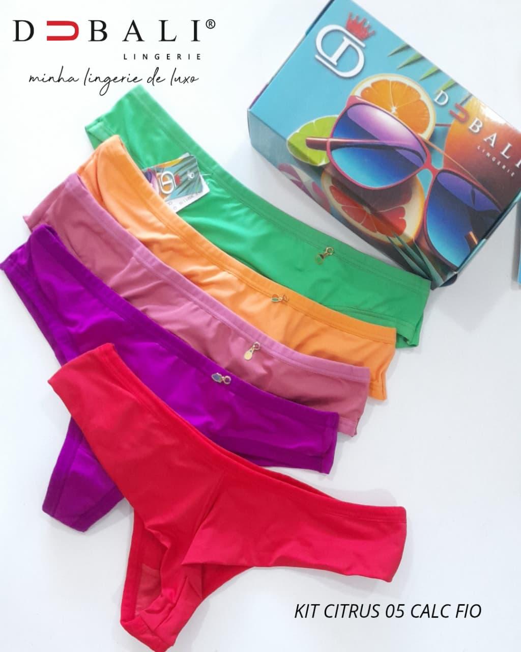 Kit com 5 Calcinha Fio Duplo